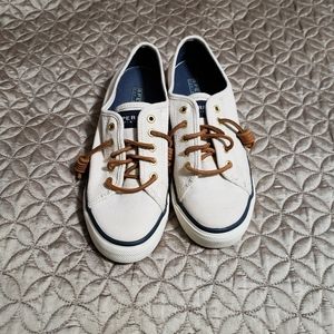 Sperry Topsider Canvas Shoe White 6.5